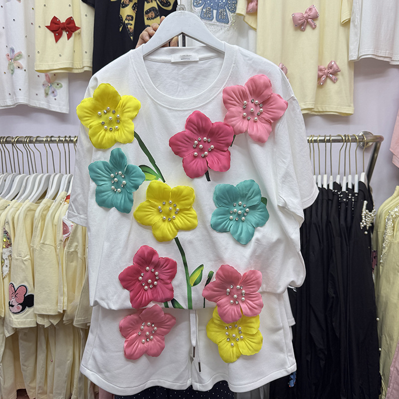 الصيف الملونة ثلاثية الأبعاد ا - مراجعة Embroidery Cotton Shirt وسعره